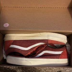Vans Red and White Sneakers